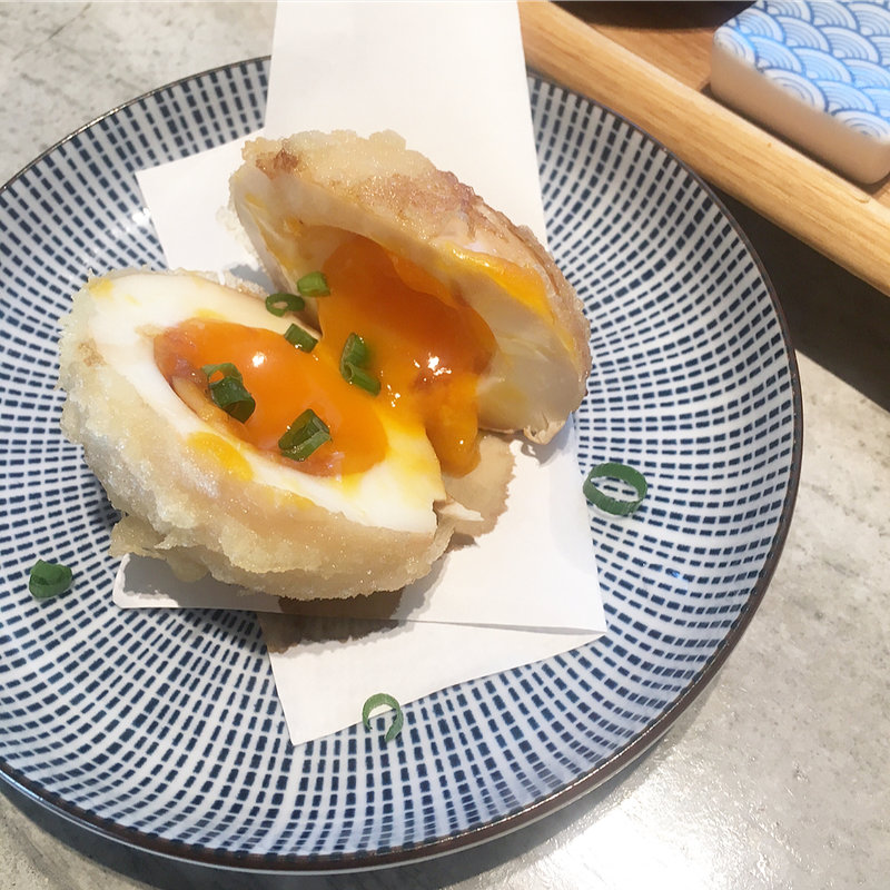 たまごの天ぷら(博多天ぷら たかお 南青山店)