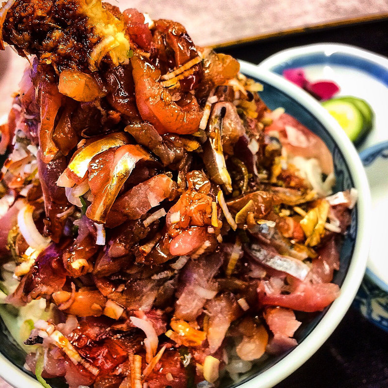 アジ丼(大衆磯料理 磯辺 （いそべ）)