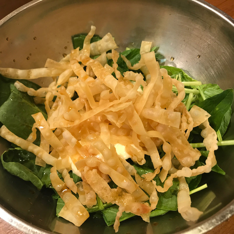 パリパリレン草サラダ(津亀志鮨)