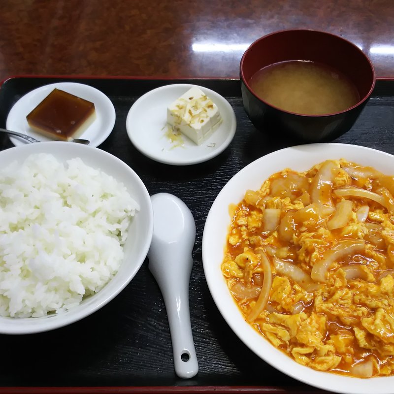 エビと玉子チリソースランチ(福門飯店)