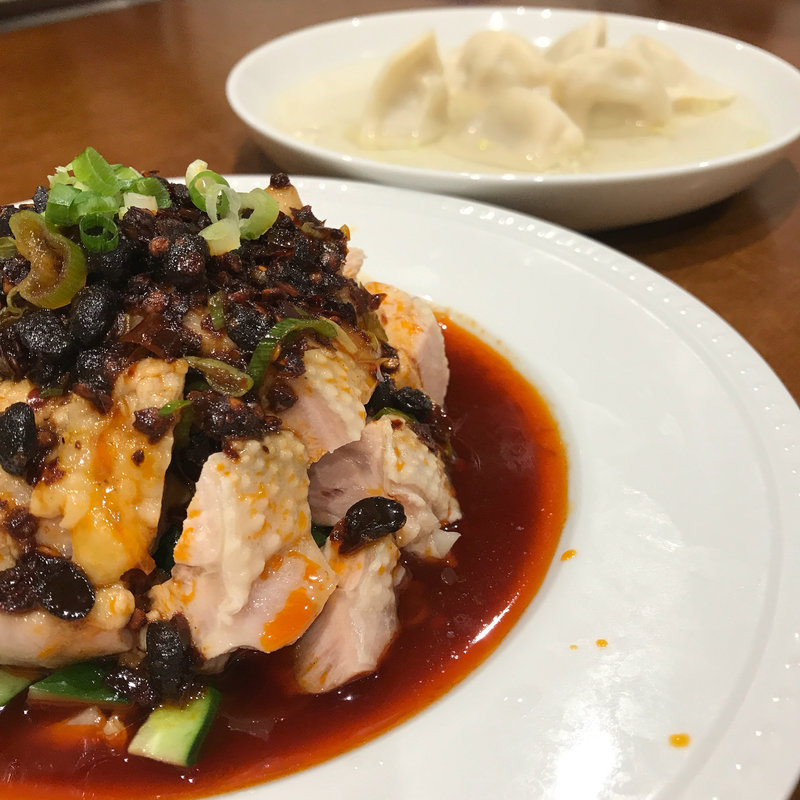 四川風黒豆鼓鶏モモ煮込み(台湾料理師記)