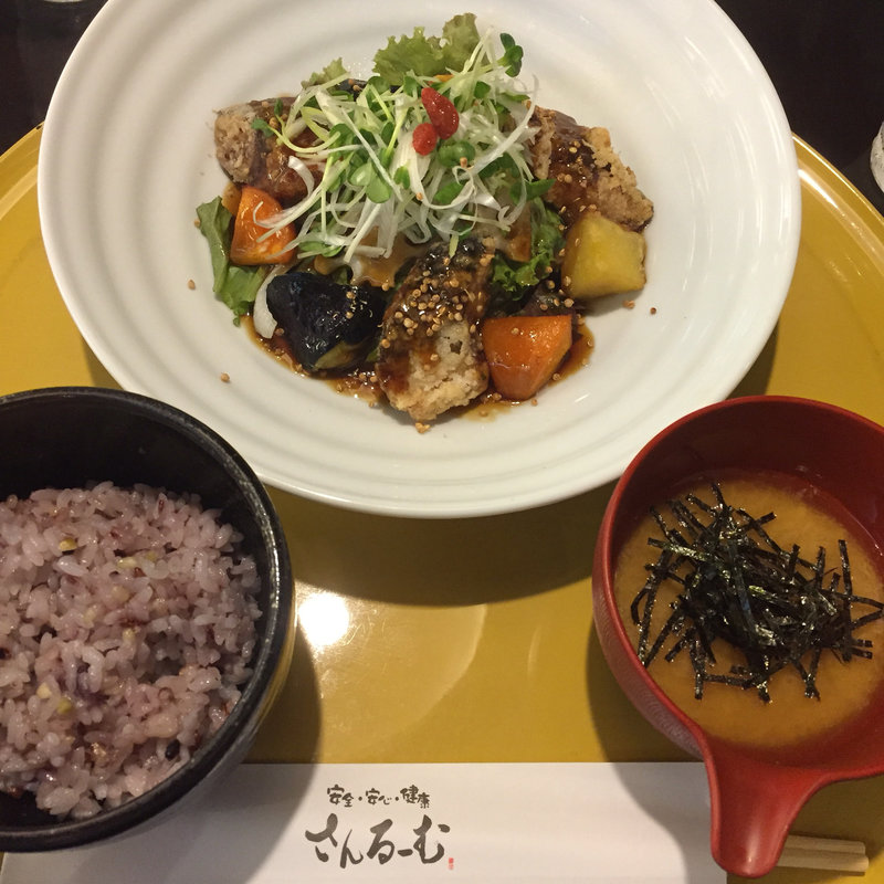 鯖とたっぷり野菜の黒糖黒酢あんかけ定食(さんるーむ そごう広島店 )