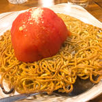 エビとトマトの両面かた焼きソバ(中華料理 帆)
