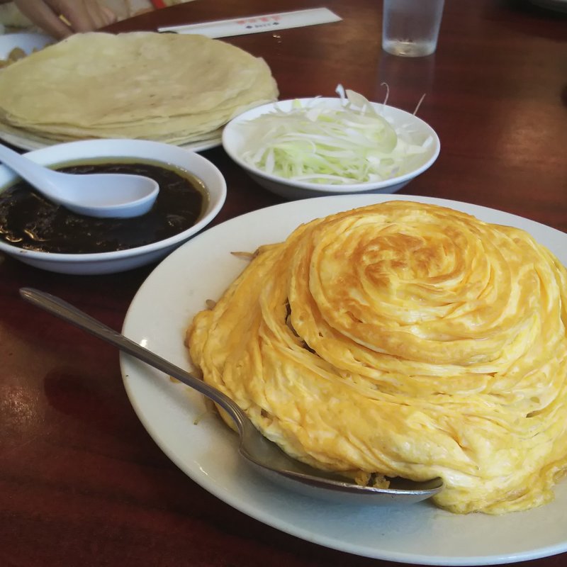 野菜の五目炒め卵焼きかけ