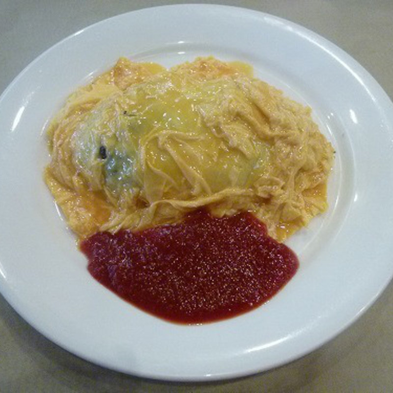 イカスミオムライス　ドリンクとのセット (サモアール 馬車道店)