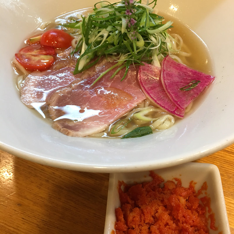 冷製WAGYU塩ラーメン トマトソルベ添え(麺処 飯田家)