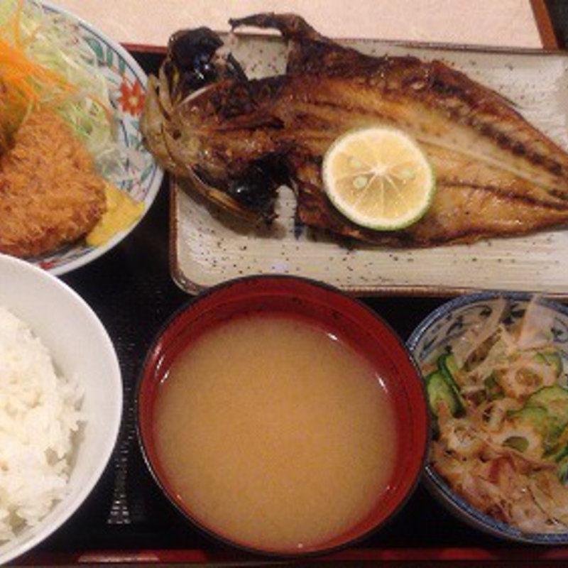 和定食・アジの開き干し(千味レストラン)