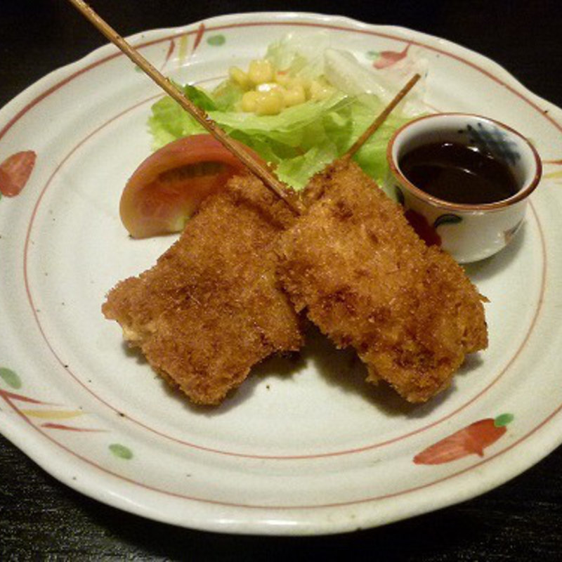 まぐろ串カツ(麺処 おおぎ 蓬莱町店)