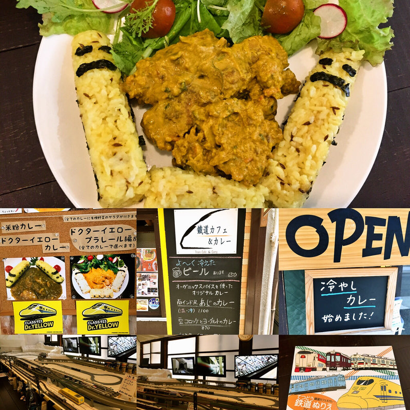 南インド風あじの冷やしカレーライス(鐵道カフェ&カレー )