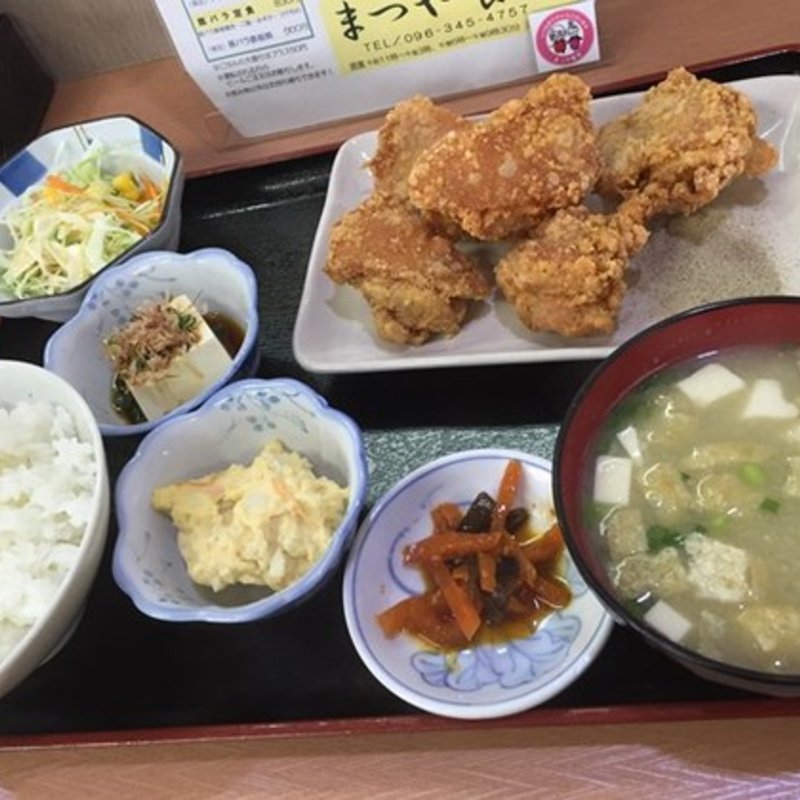 からあげ定食(まつや食堂 （【旧店名】松屋）)
