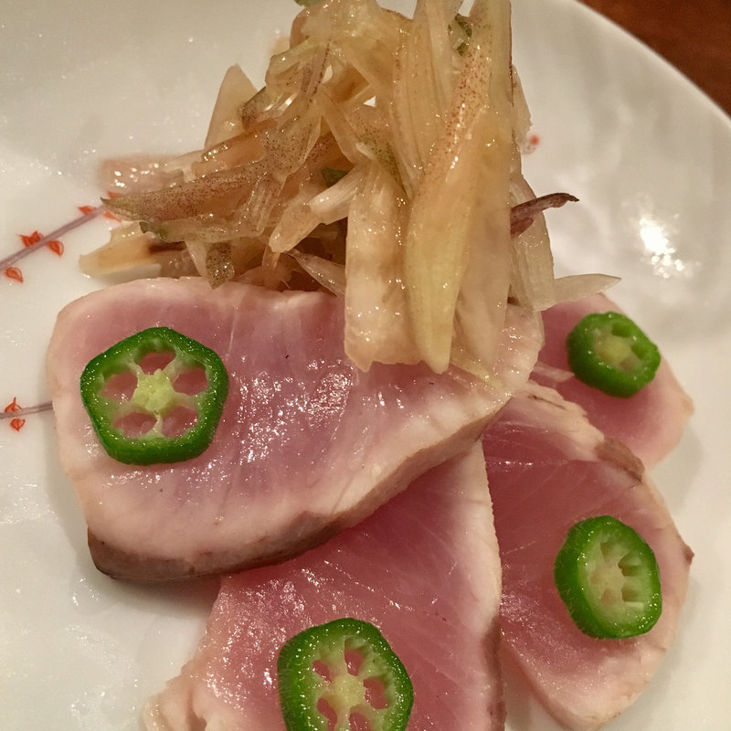 ヤズの炙漬け みょうが添え(コノ花まひろ )