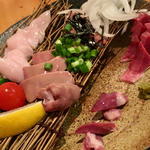 鶏刺し 5点盛(番長)