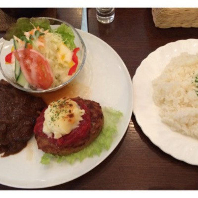 ツインハンバーグランチ(ジュノー)