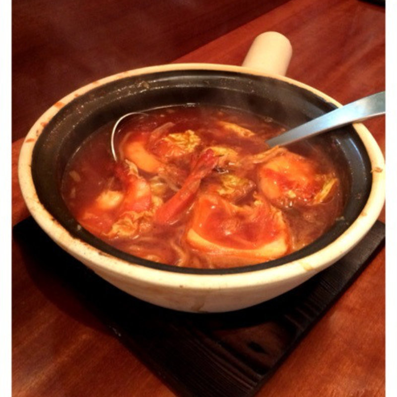 クレイポットのエビとトマトスープ(ヒルマン)