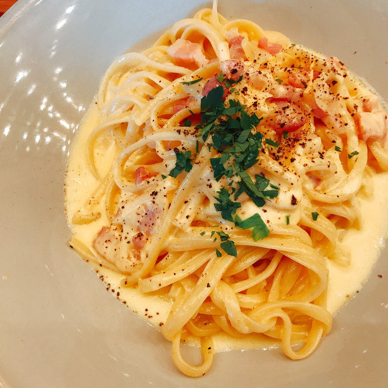 厚切りベーコンのカルボナーラ(THE RIGOLETTO)