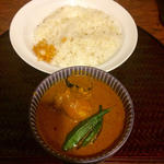 鶏手羽元と茄子のインド風カレー(パンチマハル )