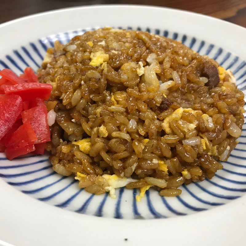 日替わりミニ丼（肉チャーハン）(博多ラーメン 百千萬)