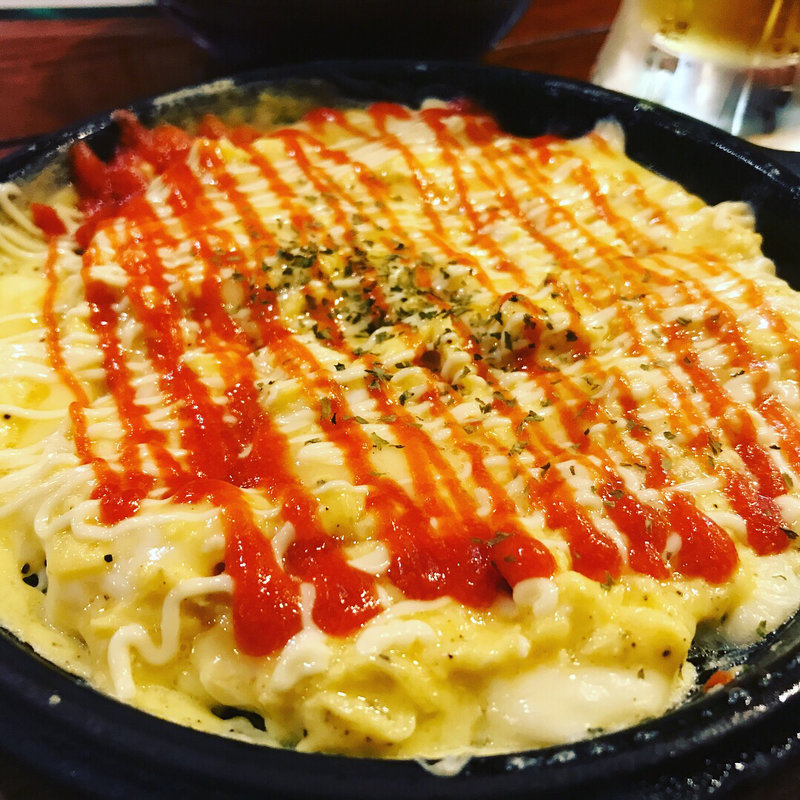 卵とじ鉄板(やきとり蛙)