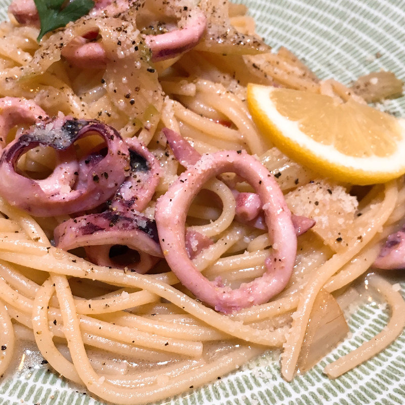 パスタランチ  セロリとイカのオイルパスタ(cafe zuccu （カフェ ズック）)