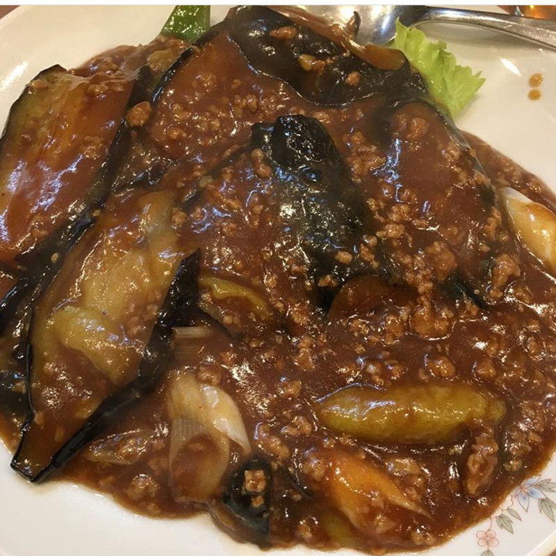 ナスとミンチ肉の味噌炒め(亀仙人 )