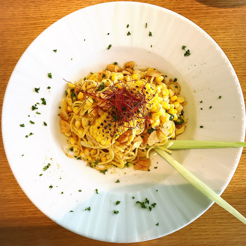 甘いとうもろこし"ゴールドラッシュ"のペペロンチーノ(エーダブリューキッチン トゥエンティートゥ 富津BRISTOL HILL （AWkitchen 22）)