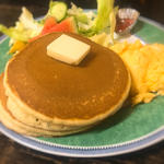 ホットケーキセット スクランブルエッグ