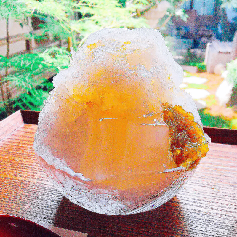 梅蜜みぞれ わらび餅付き(寧楽菓子司 中西与三郎 （六坊庵【旧店名】御菓子司 なかにし）)