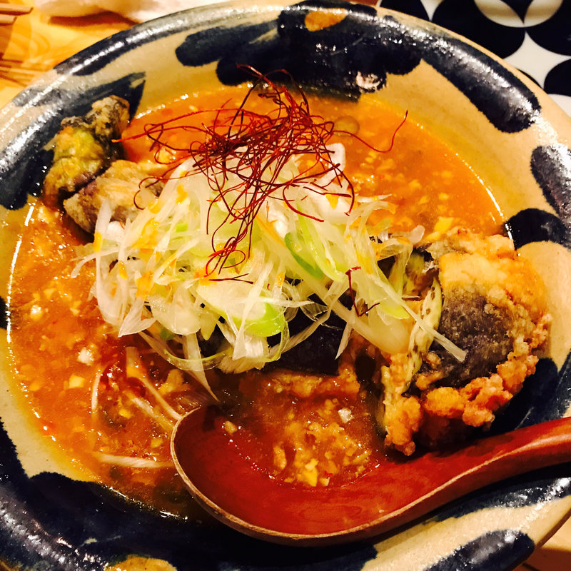 青唐辛麻婆茄子、餃子(マルコ )