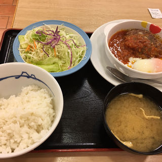 うまトマハンバーグ定食(松屋 梅ヶ丘店 )