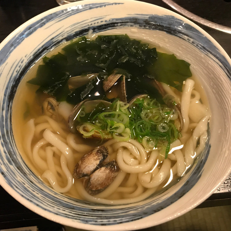 国産あさりうどん(はかたきねやうどん原田店)