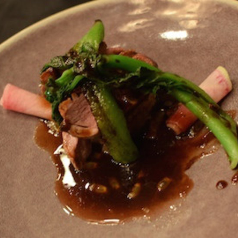 フランス産シャラン鴨と賀茂茄子のロティ(ルヴェソンヴェール橄欖)