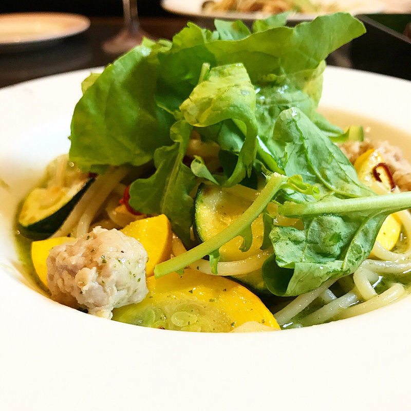 ズッキーニとサルシッチャのジェノベーゼソース(ピッツェリア馬車道 稲城若葉台店)