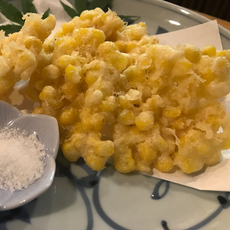 とうもろこしの天ぷら(ぼこい)