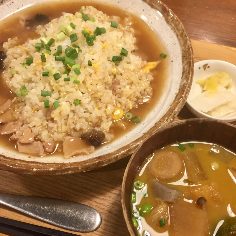 醤油あんかけ炒飯(九州居酒屋 かてて 八丁堀本店)