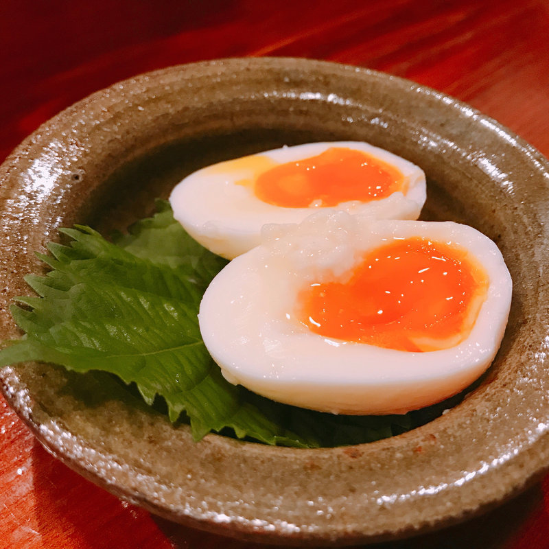 ゆで卵の塩こうじ漬け(水無月)