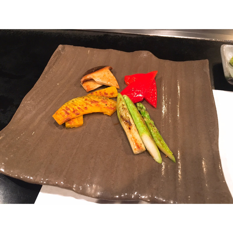 焼き野菜(鉄板焼ステーキ　巨匠)