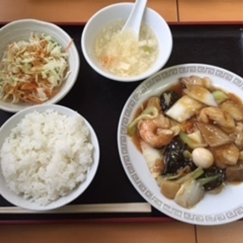 八宝菜定食(味満園)
