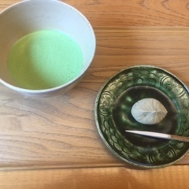 お抹茶と栗きんとん(恵那寿や 石川橋店)