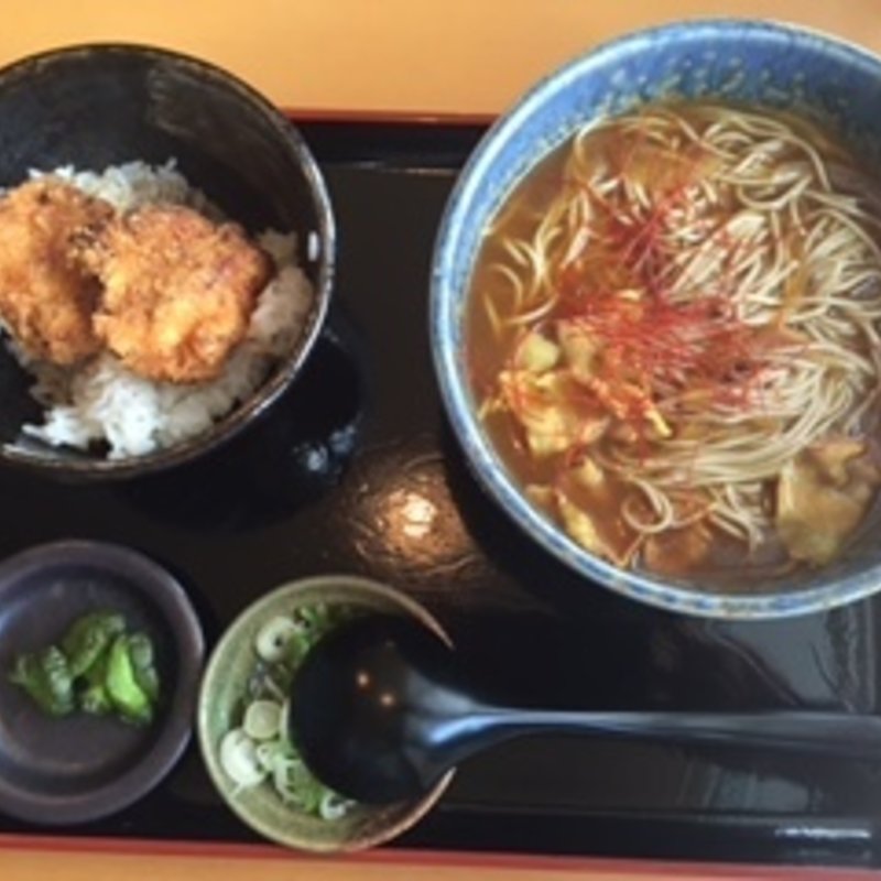 タレかつ丼カレー蕎麦定食(狸囃 本店 （タヌキバヤシ）)