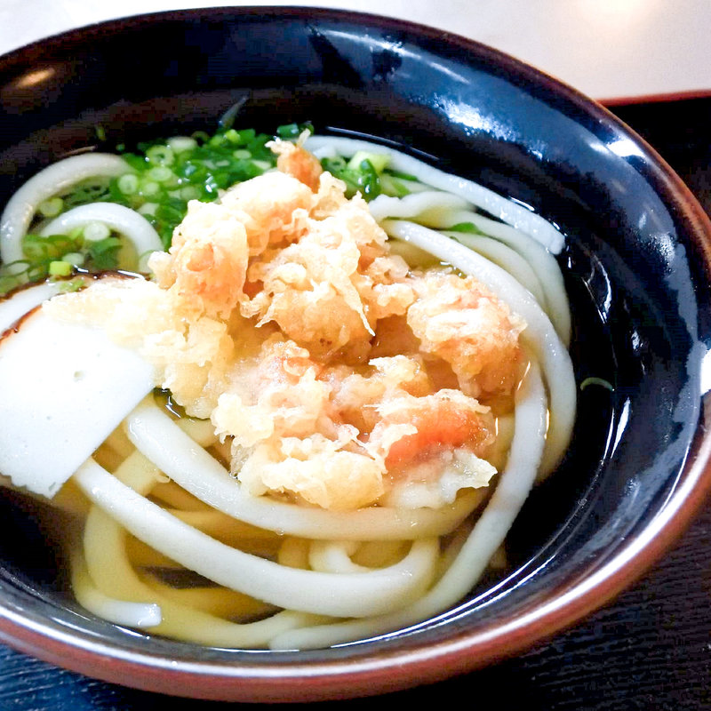 かけそのまま+かき揚げ(手打ちうどん　よこい )