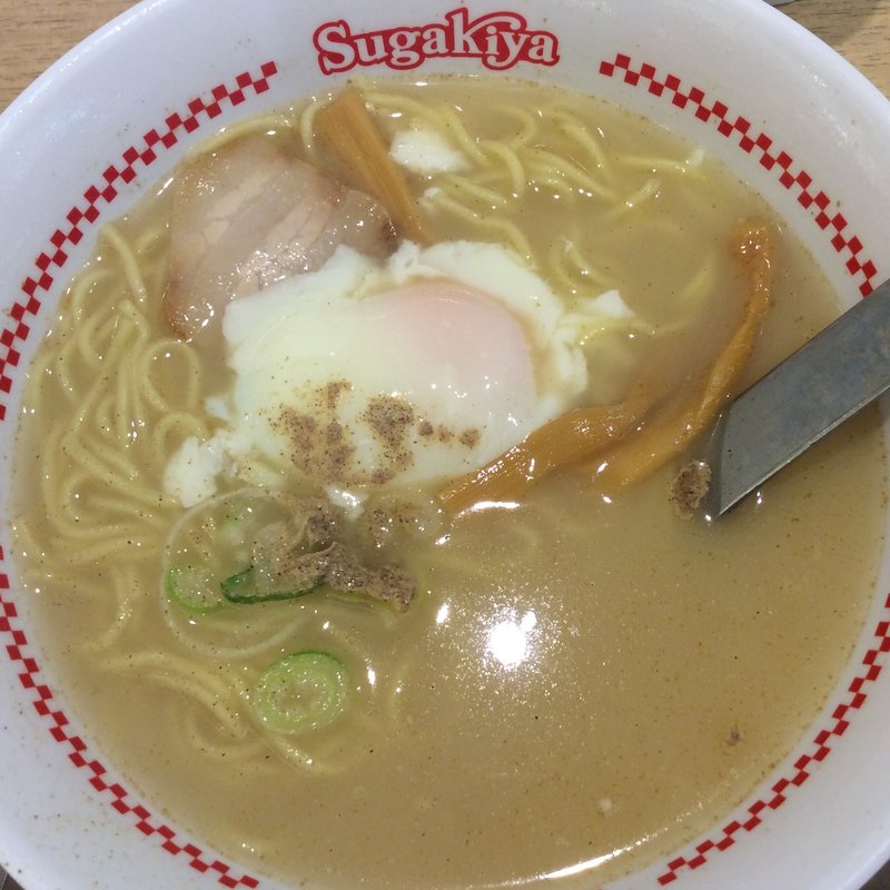 卵ラーメン(Sugakiya あまがさきキューズモール店)