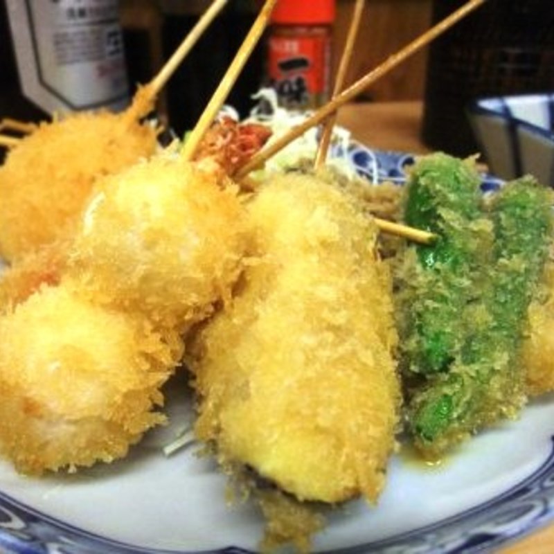 串カツ盛合せ(居酒屋 蘭)