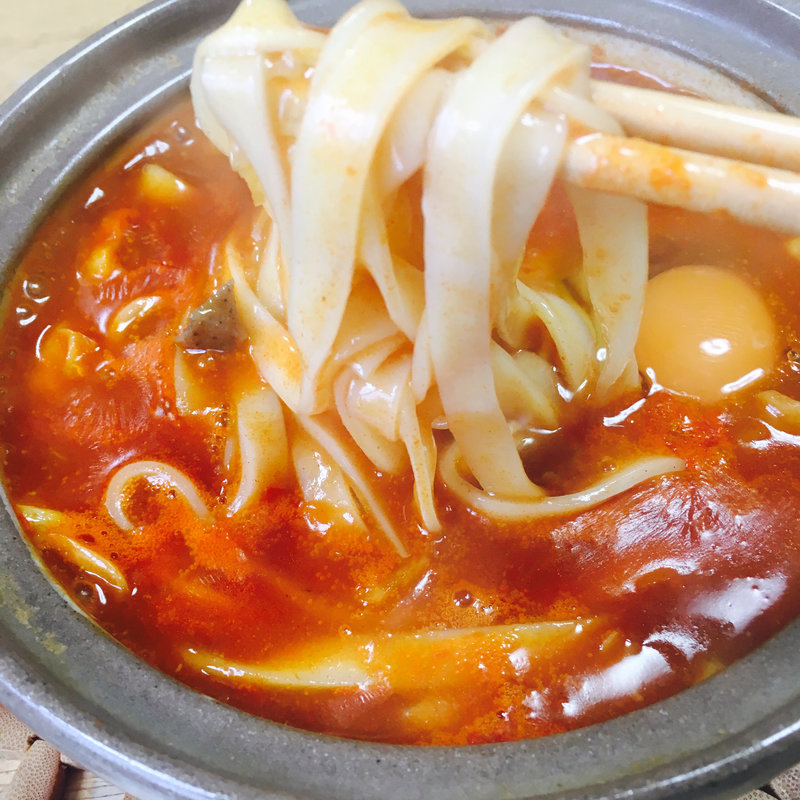 鍋焼カレーきしめん(家ごはん)