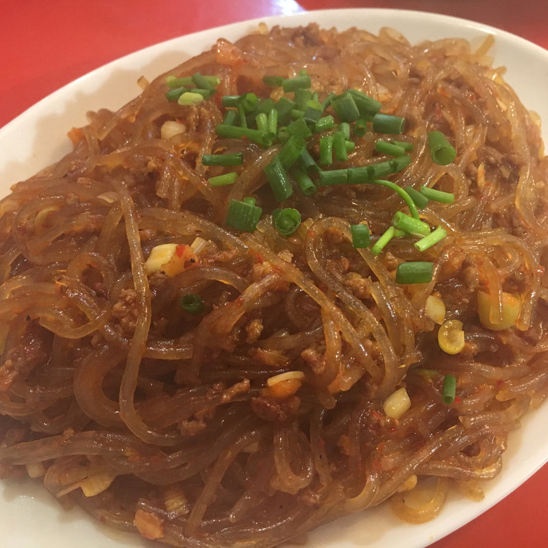 春雨と挽肉の辛煮(チャオチャオバンブー 神宮前店)