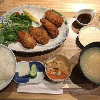 かきフライ定食(魚河岸千両紀尾井町)