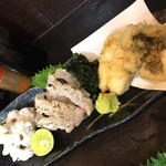 鱧料理の3種盛り(まるさん松本)