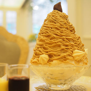 天然氷 雪の菓 モンブランかき氷(マールブランシュ 北山本店 )