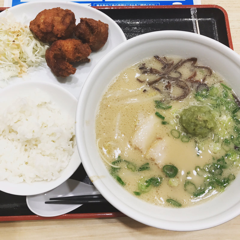 わさび豚骨＋Aセット(イップウドウ ラーメンエクスプレス 静岡SA店 （IPPUDO RAMEN EXPRESS）)