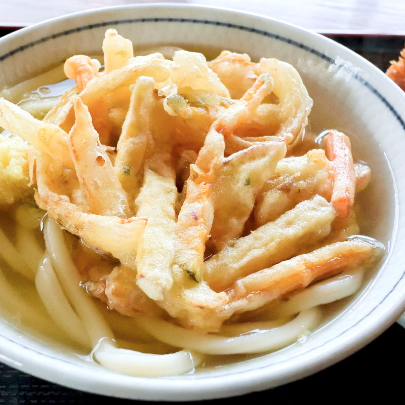 かけそのまま+かき揚げ(上野製麺所 )