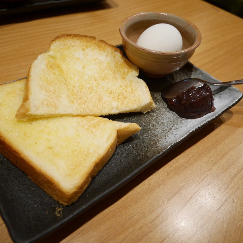 モーニングセット、トースト(コメダ和喫茶 おかげ庵 あざみ野ガーデンズ店)